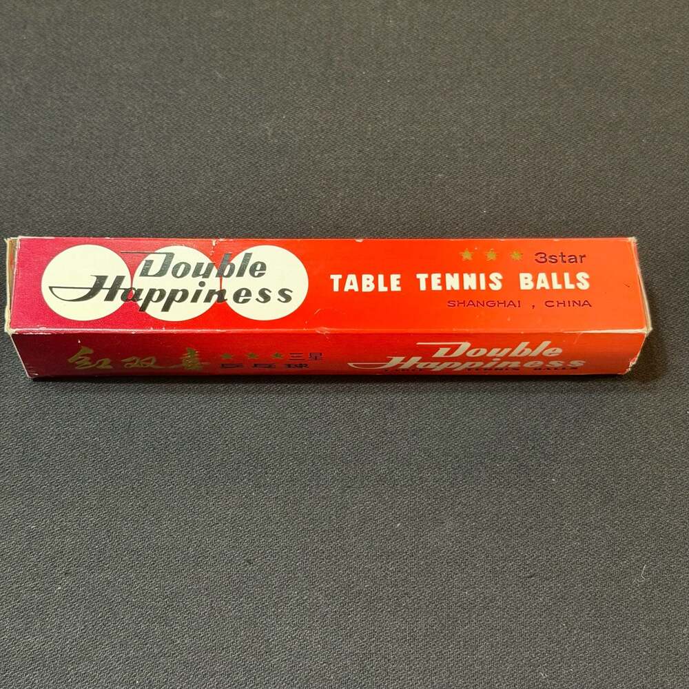 Vintage Double Happiness 3-Star Table Tennis Balls (Set of 4)